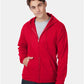 Hanes P180 Unisex EcoSmart? Full-Zip Hooded Sweatshirt - Front view