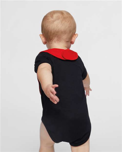 Rabbit Skins 4400 Infant Baby Rib Bodysuit - Back view
