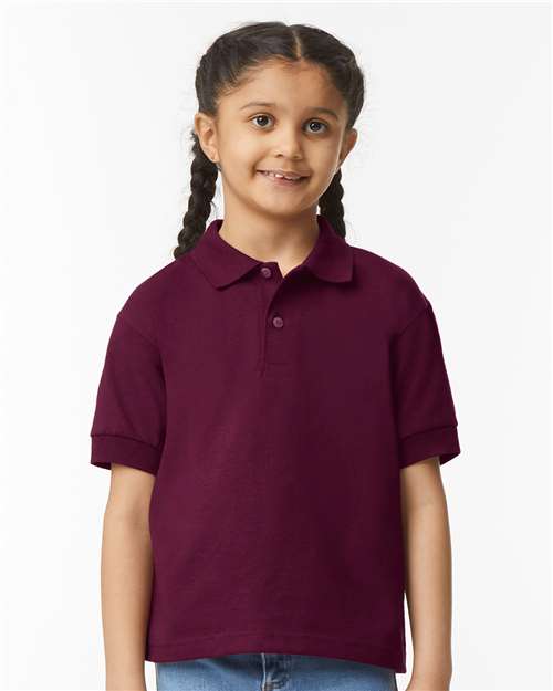 Gildan 8800B Youth DryBlend? Jersey Polo - Front view