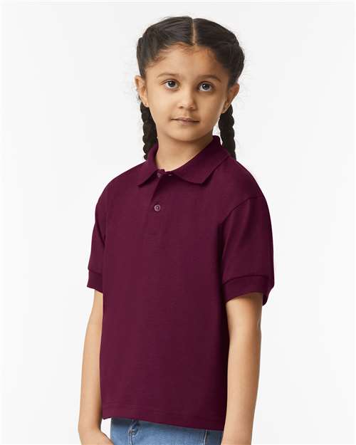 Gildan 8800B Youth DryBlend? Jersey Polo - Side view