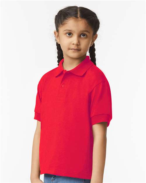 Gildan 8800B Youth DryBlend? Jersey Polo - Side view