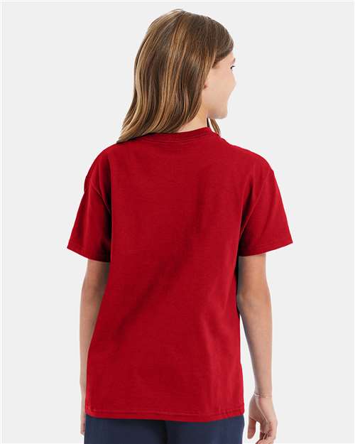 Hanes 5450 Youth Authentic T-Shirt - Back view