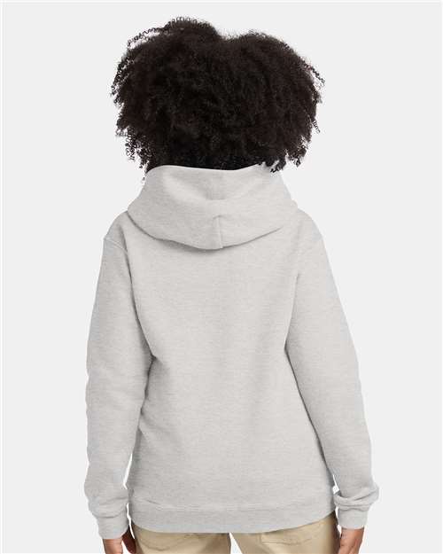 Hanes P473 Youth EcoSmart? Hooded Sweatshirt - Back view