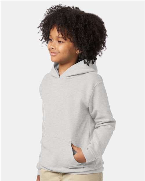Hanes P473 Youth EcoSmart? Hooded Sweatshirt - Side view