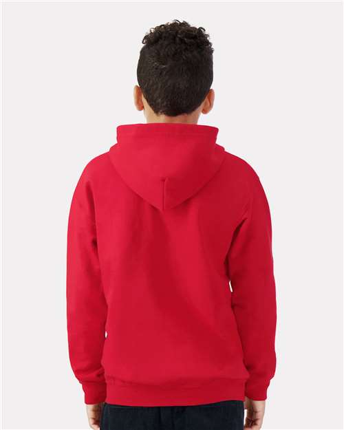 Gildan 18600B Youth Heavy Blend? Full-Zip Hooded Sweatshirt - Back view