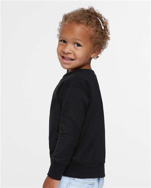 Rabbit Skins 3317 Toddler Fleece Crewneck Sweatshirt - Side view