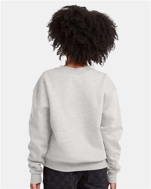 Hanes P360 Youth EcoSmart? Crewneck Sweatshirt - Back view