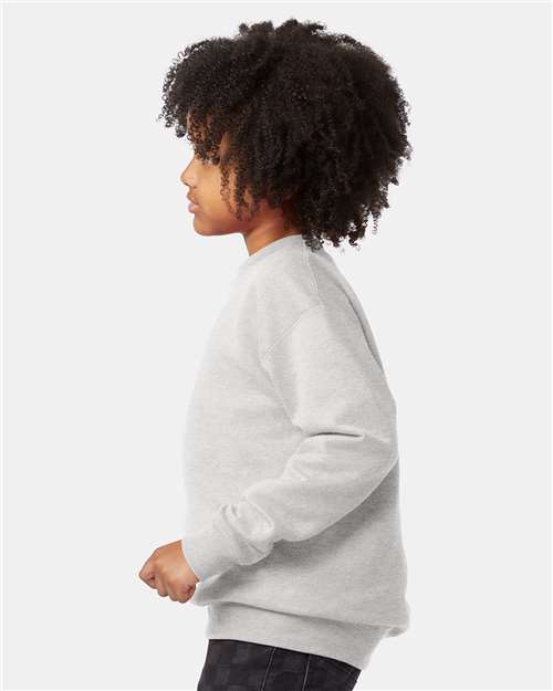 Hanes P360 Youth EcoSmart? Crewneck Sweatshirt - Side view