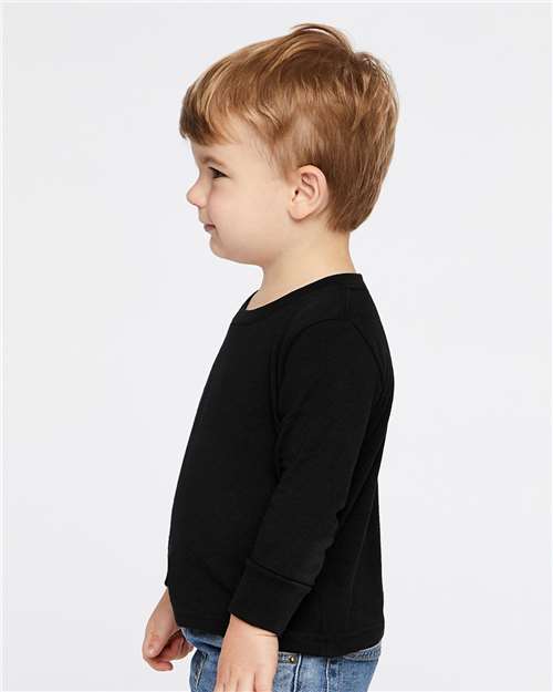 Rabbit Skins 3311 Youth Cotton Long Sleeve Tee - Side view