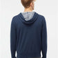 Independent Trading Co. PRM90HTZ Unisex Heathered French Terry Full-Zip Hooded Sweatshirt - Back view