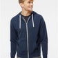 Independent Trading Co. PRM90HTZ Unisex Heathered French Terry Full-Zip Hooded Sweatshirt - Front view