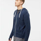 Independent Trading Co. PRM90HTZ Unisex Heathered French Terry Full-Zip Hooded Sweatshirt - Side view
