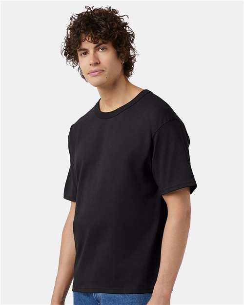 Champion T105 Unisex Heritage Jersey T-Shirt - Side view