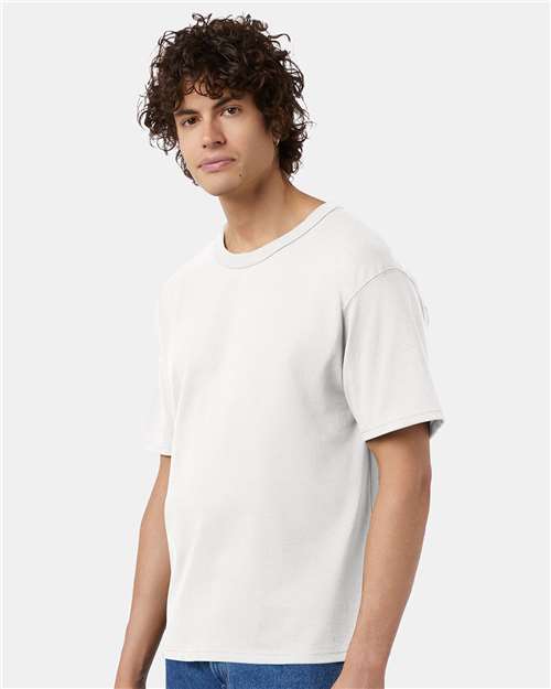 Champion T105 Unisex Heritage Jersey T-Shirt - Side view