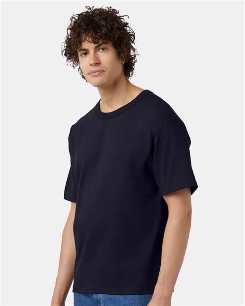 Champion T105 Unisex Heritage Jersey T-Shirt - Side view