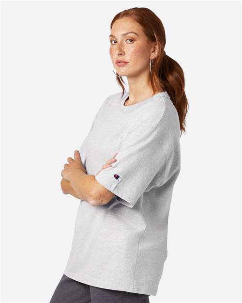 Champion T105 Unisex Heritage Jersey T-Shirt - Side view