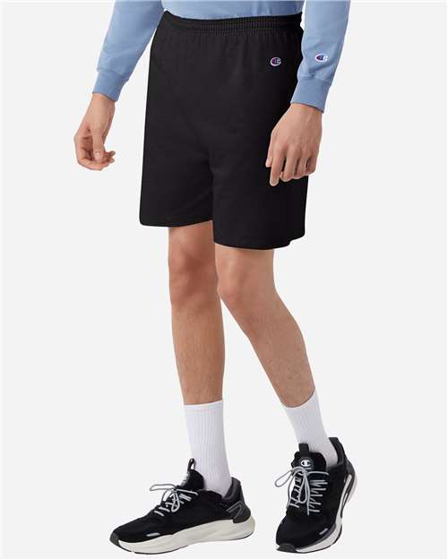 Champion 8187 Unisex Cotton Gym Shorts - Side view