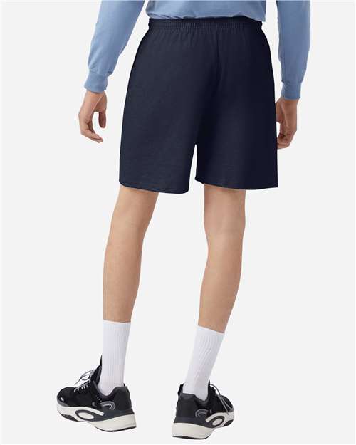 Champion 8187 Unisex Cotton Gym Shorts - Back view