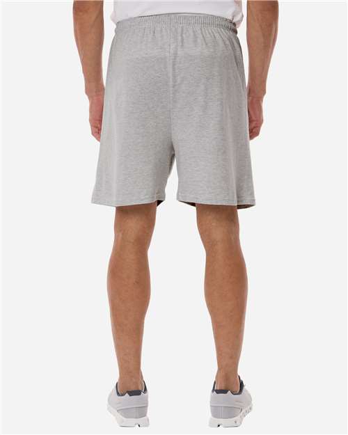Champion 8187 Unisex Cotton Gym Shorts - Back view