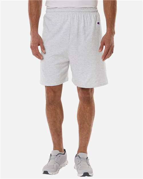 Champion 8187 Unisex Cotton Gym Shorts - Front view