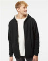 Independent Trading Co. EXP40SHZ Men's Sherpa-Lined Full-Zip Hooded Sweatshirt - Front view