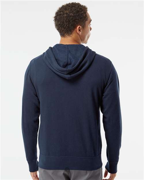 Independent Trading Co. AFX90UNZ Unisex Lightweight Full-Zip Hooded Sweatshirt - Back view