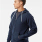 Independent Trading Co. AFX90UNZ Unisex Lightweight Full-Zip Hooded Sweatshirt - Side view