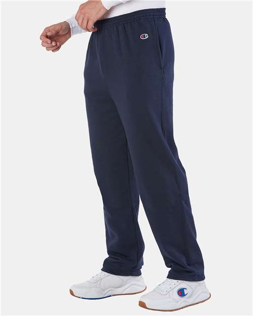 Champion P800 Unisex Powerblend? Open-Bottom Sweatpants with Pockets - Side view