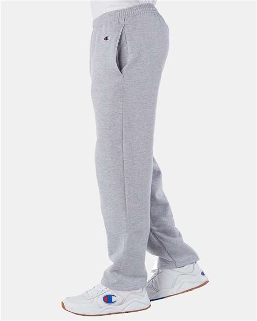 Champion P800 Unisex Powerblend? Open-Bottom Sweatpants with Pockets - Side view