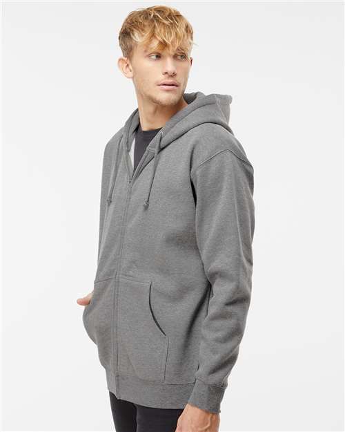 Independent Trading Co. IND4000Z Unisex Heavyweight Full-Zip Hooded Sweatshirt - Side view