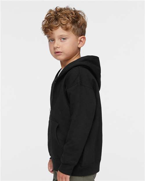 Rabbit Skins 3346 Toddler Full-Zip Fleece Hoodie Sweatshirt - Side view