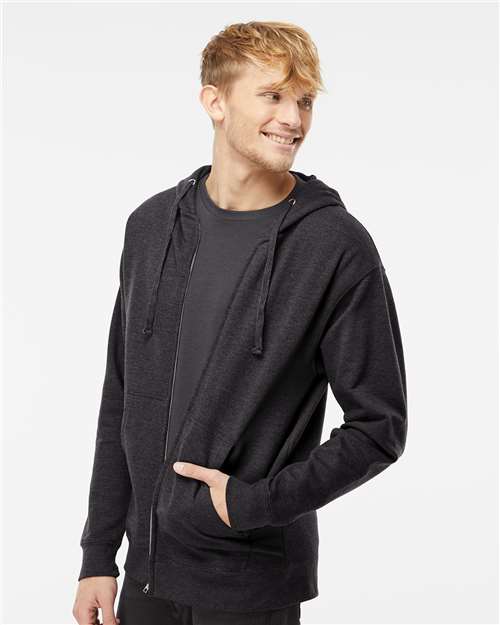 Independent Trading Co. SS4500Z Unisex Midweight Full-Zip Hooded Sweatshirt - Side view