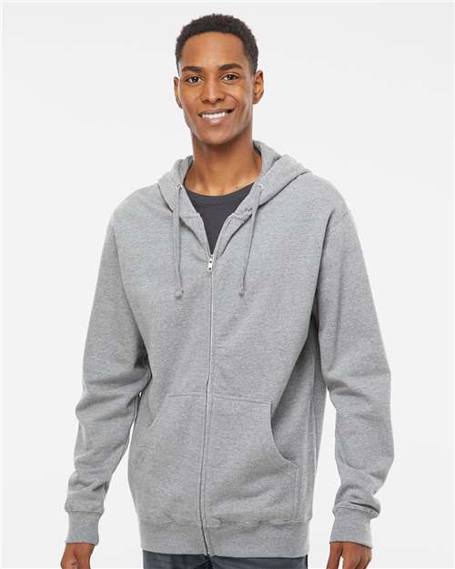 Independent Trading Co. SS4500Z Unisex Midweight Full-Zip Hooded Sweatshirt - Front view