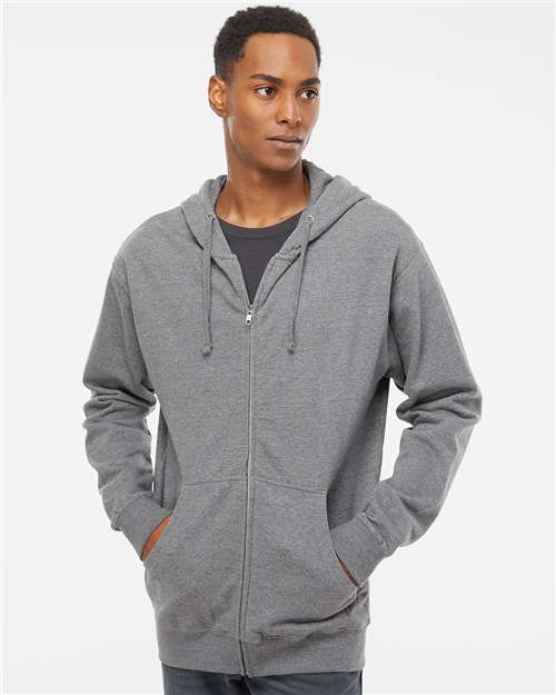 Independent Trading Co. SS4500Z Unisex Midweight Full-Zip Hooded Sweatshirt - Front view