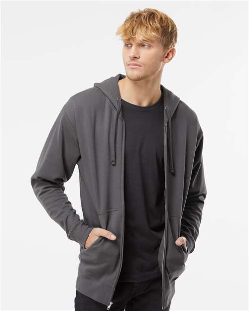 Independent Trading Co. SS4500Z Unisex Midweight Full-Zip Hooded Sweatshirt - Front view