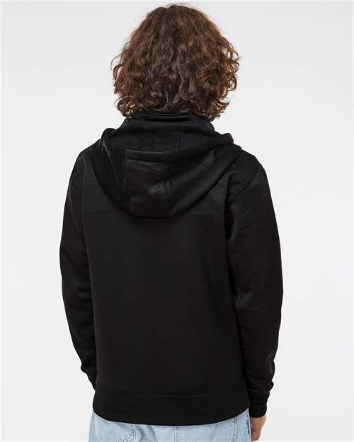 Independent Trading Co. EXP80PTZ Unisex Poly-Tech Full-Zip Hooded Sweatshirt - Back view