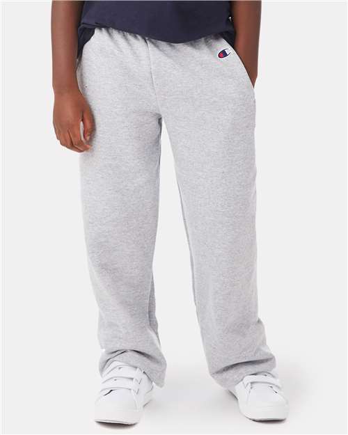 Champion P890 Youth Powerblend® Open-Bottom Sweatpants with Pockets