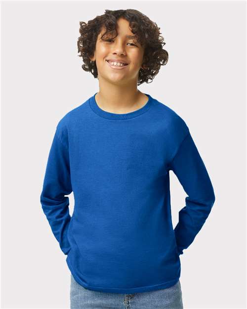 Gildan 5400B Youth Heavy Cotton? Long Sleeve T-Shirt - Front view
