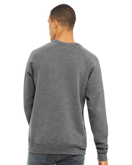BELLA  CANVAS 3901 Unisex Sponge Fleece Raglan Crewneck Sweatshirt - Back view