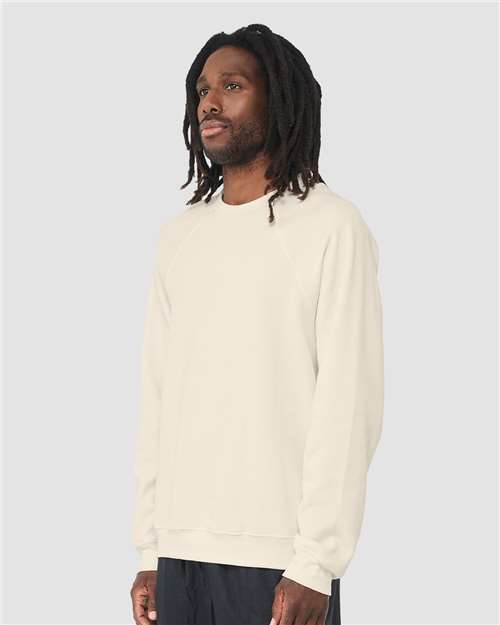 BELLA  CANVAS 3901 Unisex Sponge Fleece Raglan Crewneck Sweatshirt - Side view