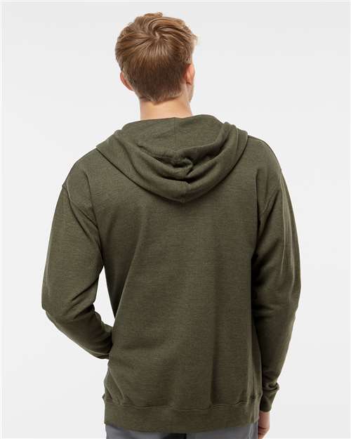Independent Trading Co. SS4500Z Unisex Midweight Full-Zip Hooded Sweatshirt - Back view
