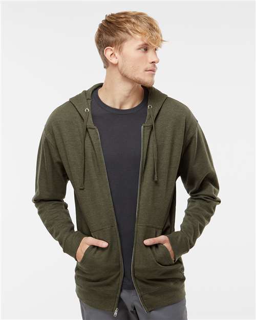 Independent Trading Co. SS4500Z Unisex Midweight Full-Zip Hooded Sweatshirt - Front view