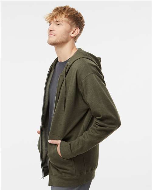 Independent Trading Co. SS4500Z Unisex Midweight Full-Zip Hooded Sweatshirt - Side view