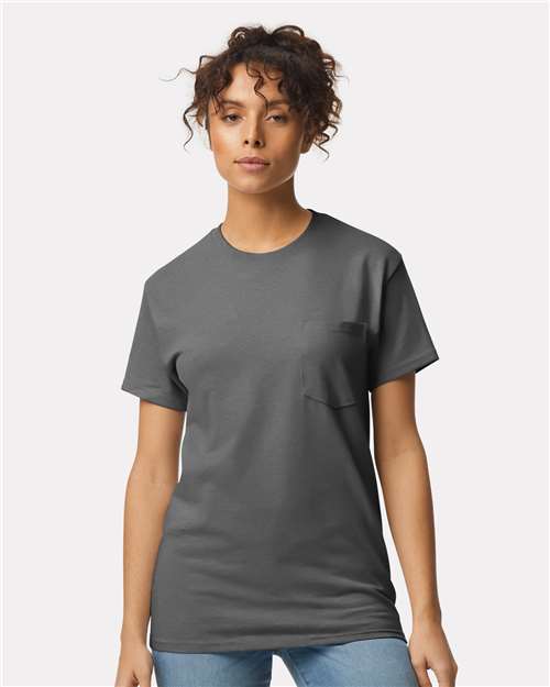 Gildan 2300 Unisex Mineral Wash Long Sleeve T-Shirt - Front view