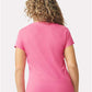 Gildan 64V00L Women's Softstyle? V-Neck T-Shirt - Back view