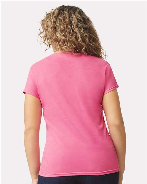 Gildan 64V00L Women's Softstyle? V-Neck T-Shirt - Back view