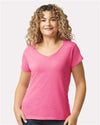 Gildan 64V00L Women's Softstyle? V-Neck T-Shirt - Front view