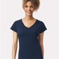 Gildan 64V00L Women's Softstyle? V-Neck T-Shirt - Front view