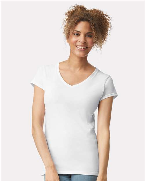 Gildan 64V00L Women's Softstyle? V-Neck T-Shirt - Front view