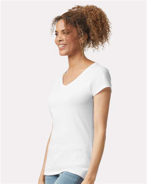 Gildan 64V00L Women's Softstyle? V-Neck T-Shirt - Side view